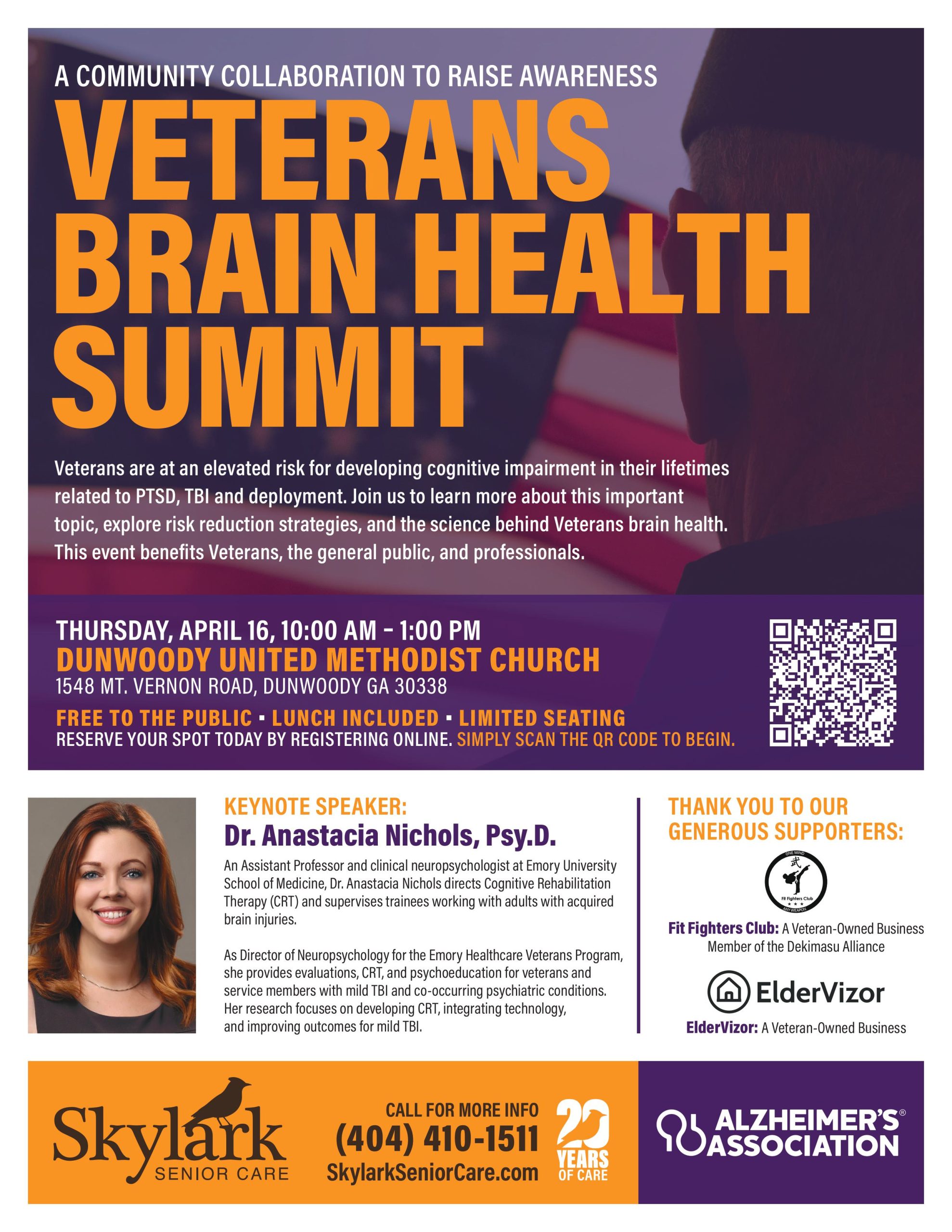 Flyer-Veterans Brain Health Summit