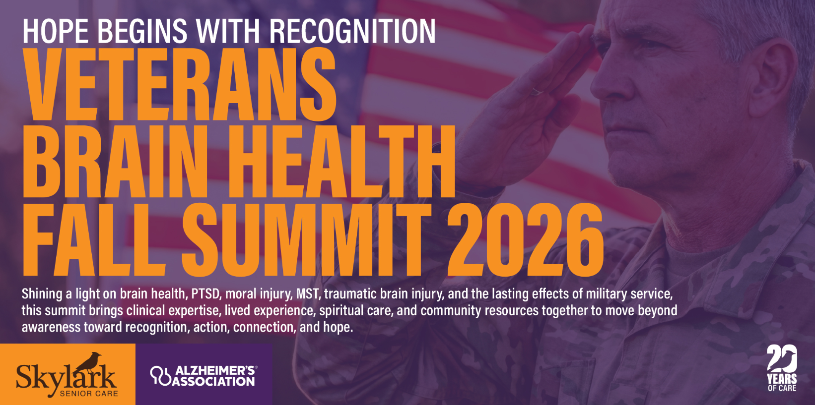 Veterans Brain Health Summit Fall 2026 Hope Begins with Recognition